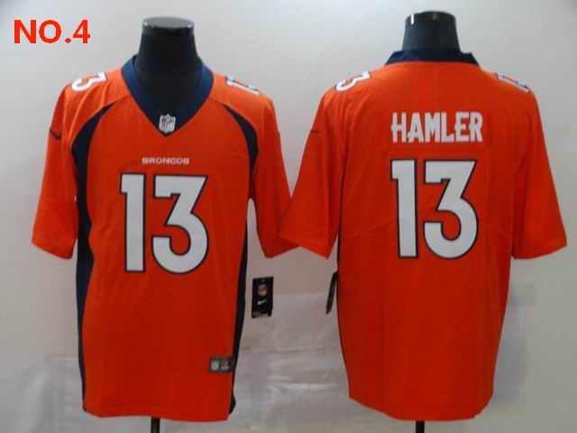 Men's Denver Broncos 13 KJ Hamler Jersey NO.4 ;